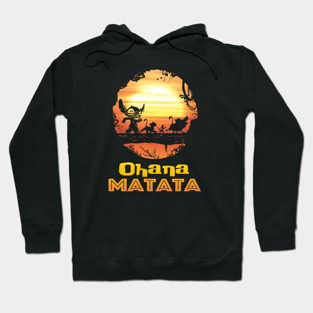 Ohana No Worries Hoodie by Alema Art